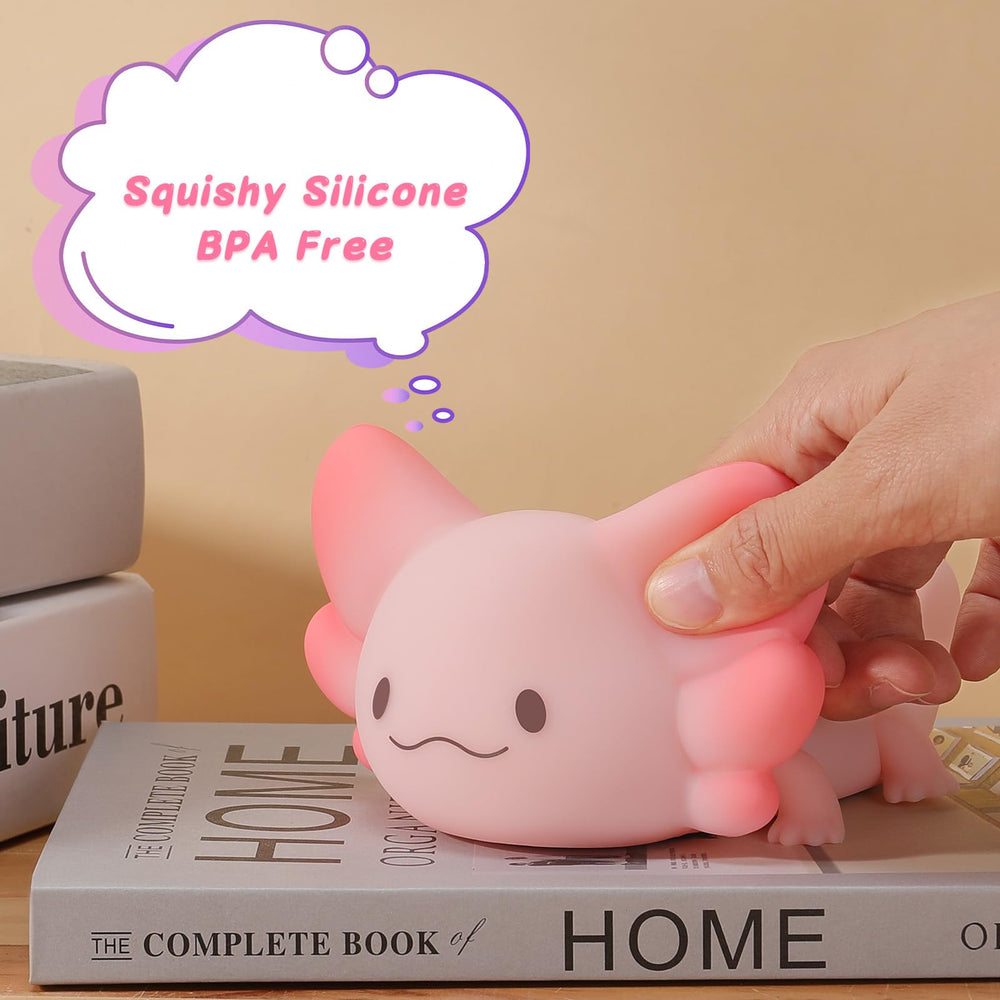 LOVERUIS Axolotl Night Light is portable for travel or camping.