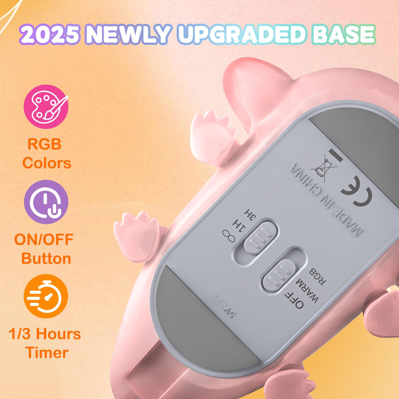 LOVERUIS axolotl night light remote control for convenient adjustments.