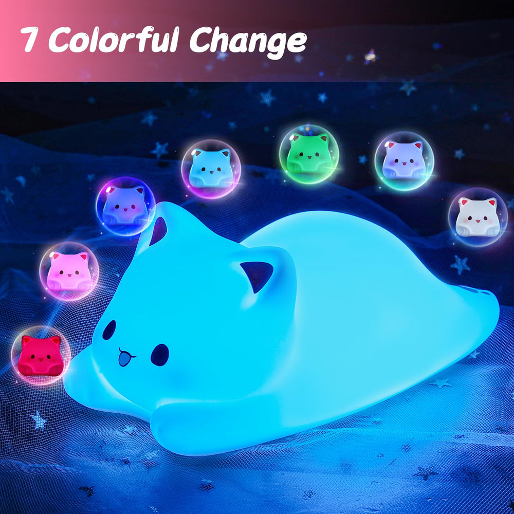 LOVERUIS Kiki cat night light aids diaper changes with a soft glow.