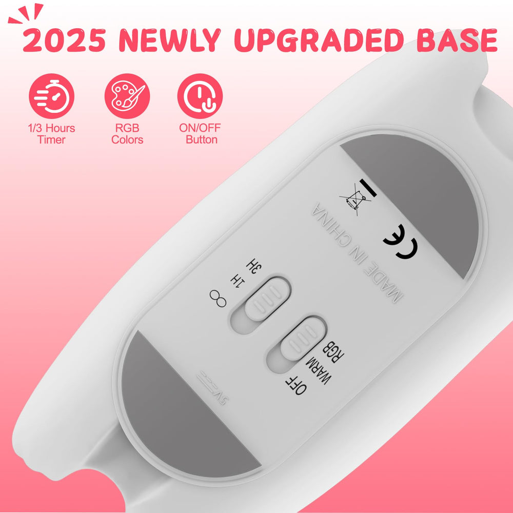 LOVERUIS Kiki cat night light timer button supports 1 or 3 hour sessions.