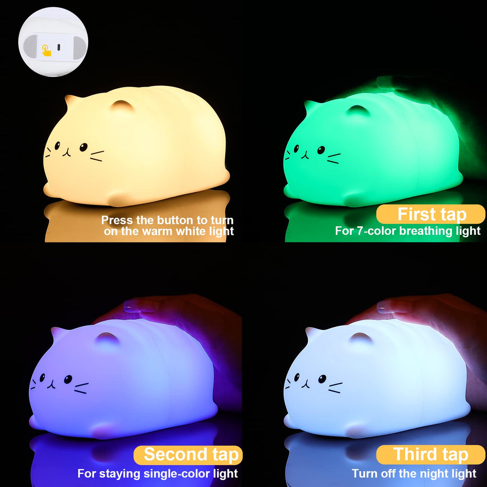LOVERUIS Night Light 7-color breathing mode adds soft ambiance