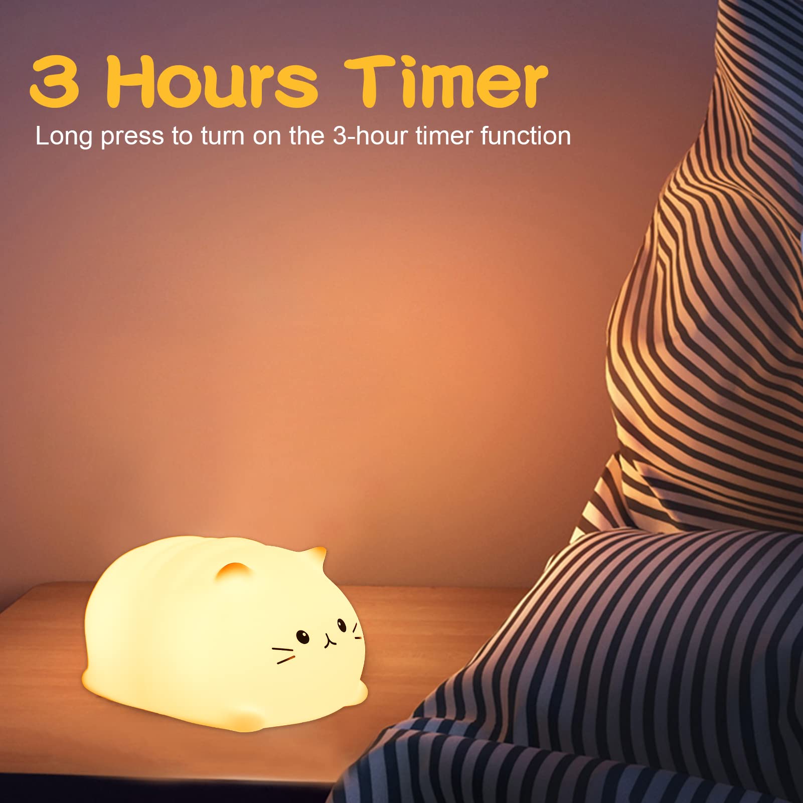 LOVERUIS Night Light silicone construction offers a soft touch