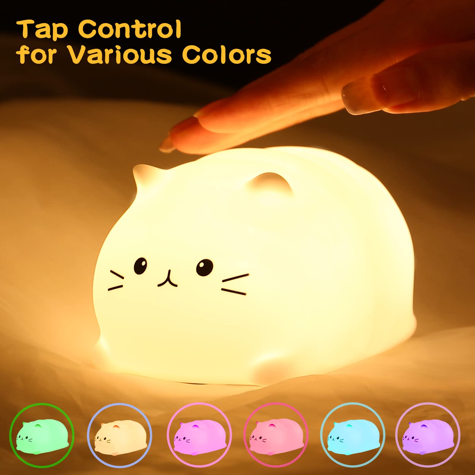 LOVERUIS Night Light enables color changes with a simple tap
