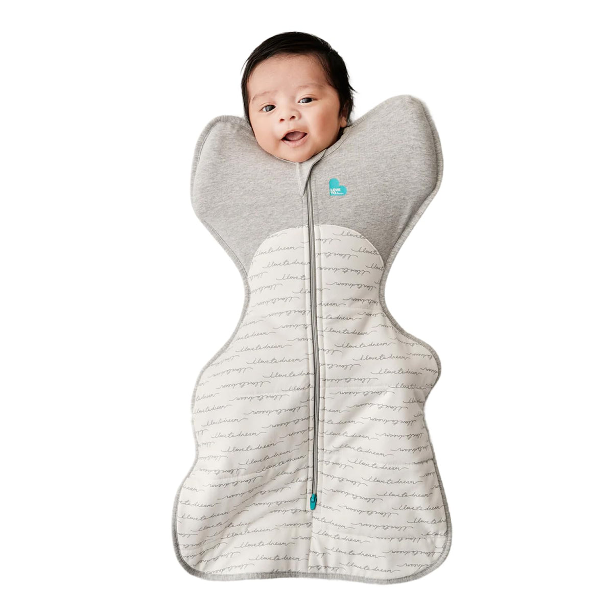 Love to Dream Swaddle UP Warm closeup shows snug fit for calm, cozy sleep.