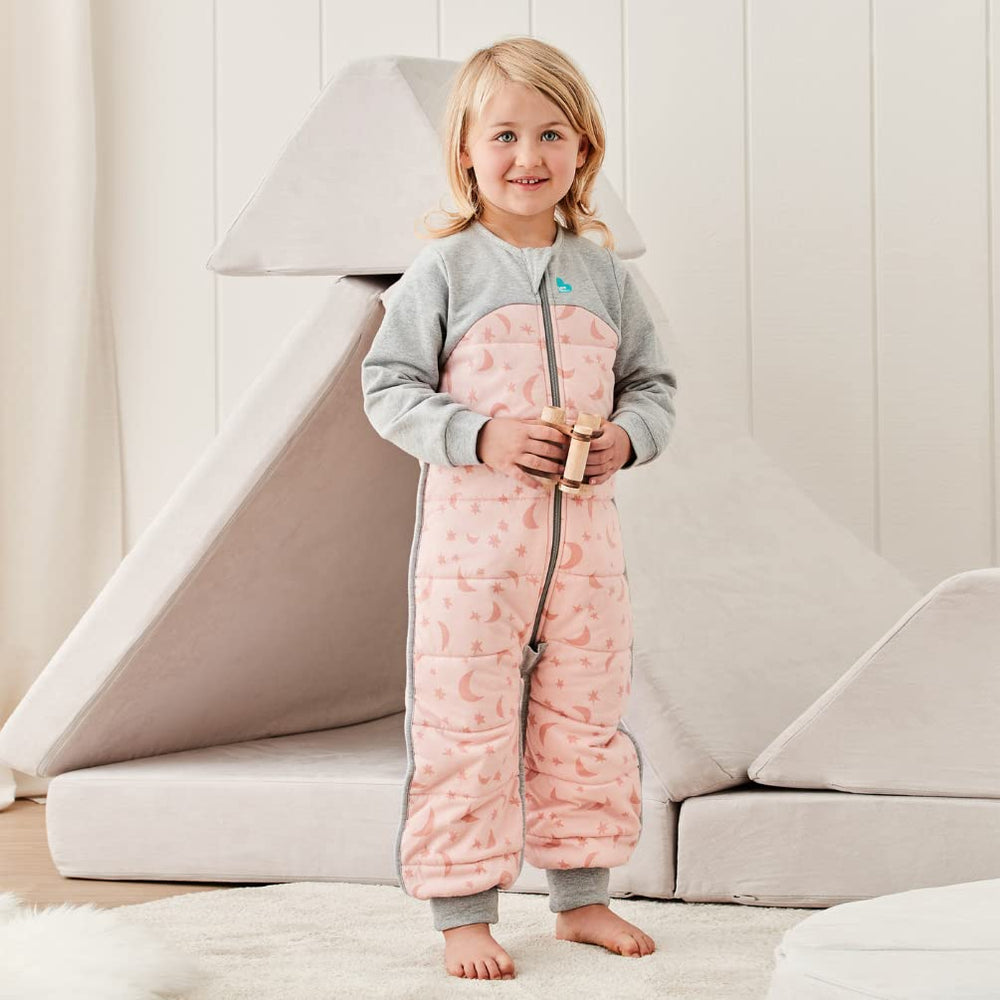 Love to Dream warm sleep suit pink back view showing snug coverage for nights.