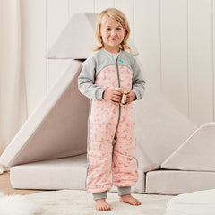Love to Dream warm sleep suit pink back view showing snug coverage for nights.