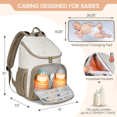 LOVEVOOK diaper backpack waterproof changing pad for clean diaper changes on the go