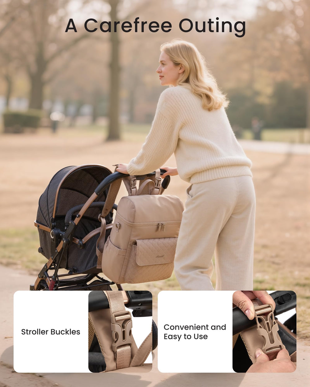 LOVEVOOK diaper bag backpack changing pad included for on-the-go changes