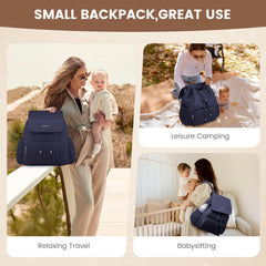 LOVEVOOK diaper bag backpack insulated bottle pockets for on-the-go feeding.