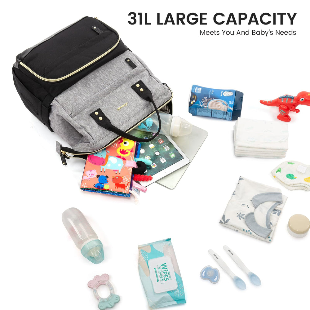 LOVEVOOK diaper bag backpack organized storage keeps essentials within reach.