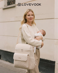 LOVEVOOK diaper bag backpack spacious 31L with 9 pockets for organization