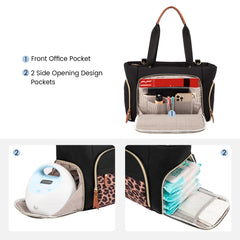 LOVEVOOK diaper bag cooler compartment keeps items cool on outings.