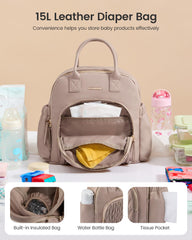 LOVEVOOK diaper bag insulated bottle pockets keep feeds warm during outings