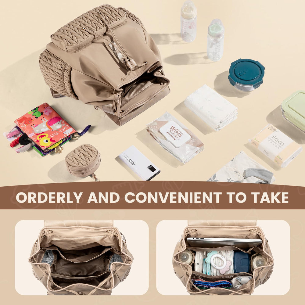 LOVEVOOK diaper bag stroller straps for hands‑free transport during strolls