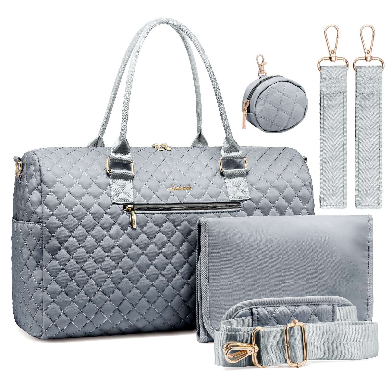 LOVEVOOK diaper bag tote front pocket for quick-access essentials on the go