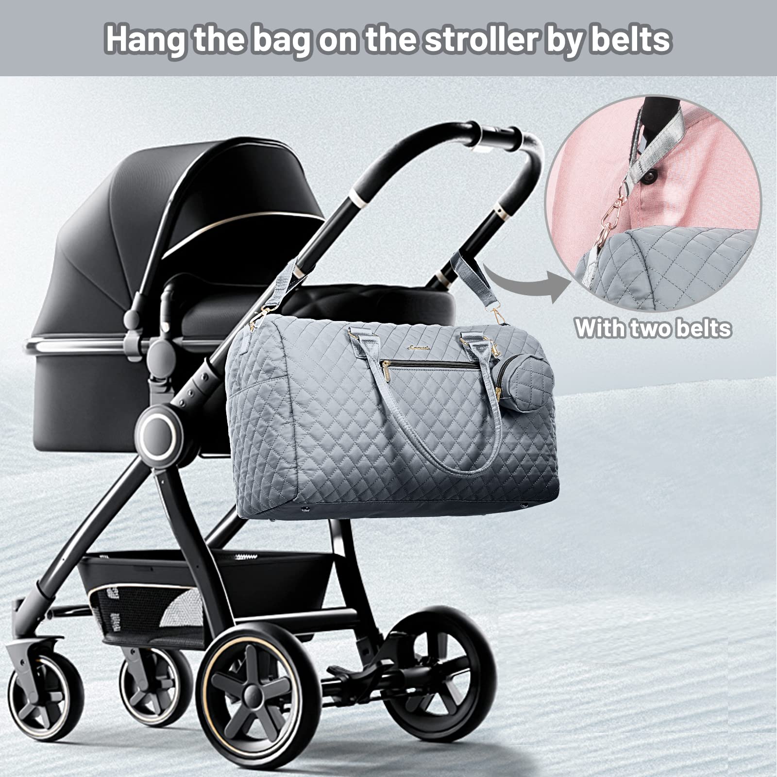 LOVEVOOK diaper bag tote insulated pouches for bottle temperature control