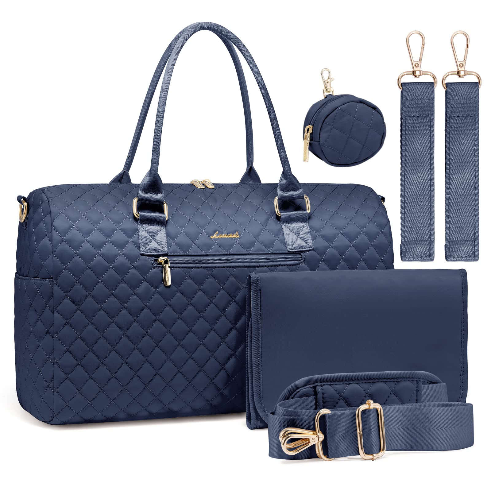 LOVEVOOK diaper bag tote main compartment shows spacious organization for newborn essentials