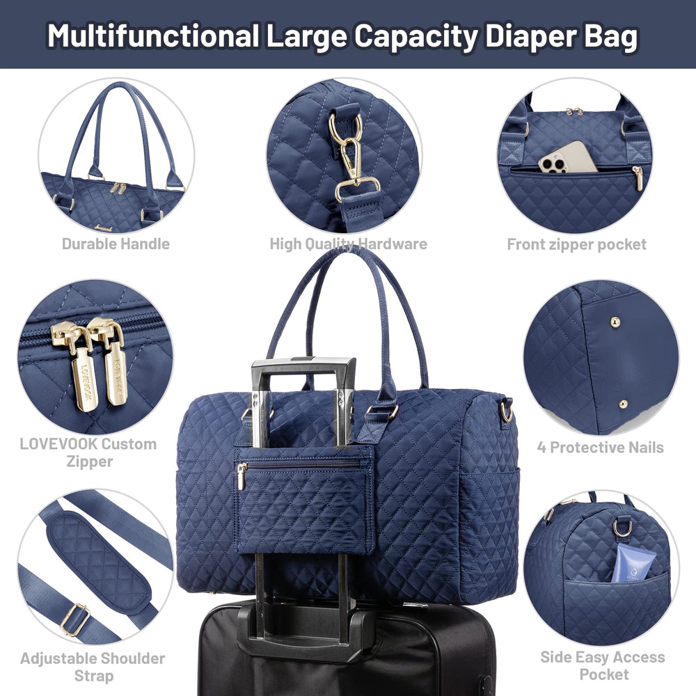 LOVEVOOK diaper bag tote wet pocket protects damp items during outings
