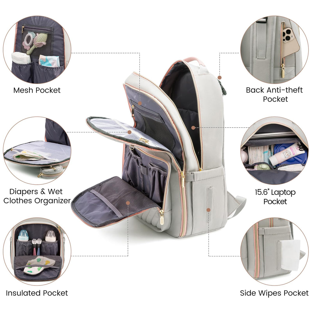 LOVEVOOK diaper bag changing pad, waterproof and ready for quick on-the-go diaper changes
