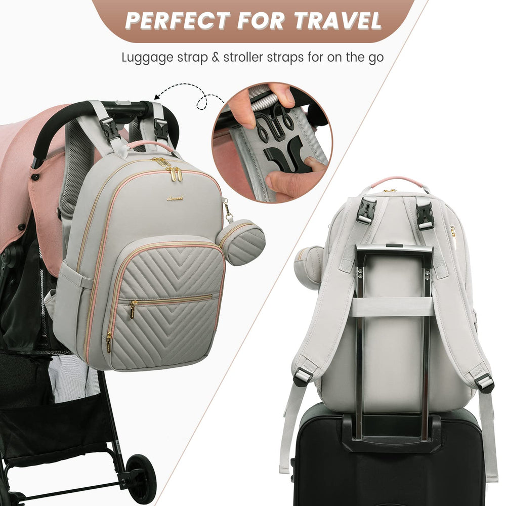 LOVEVOOK diaper bag insulated bottle pockets keep 5-10 oz bottles within reach