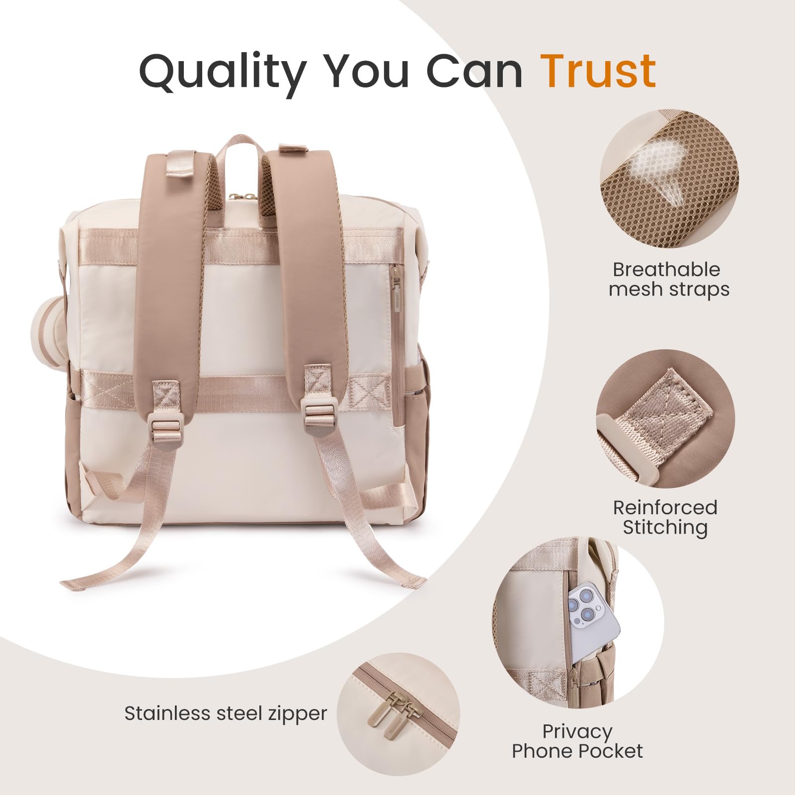 LOVEVOOK anti theft pocket and detachable pacifier case for secure small items