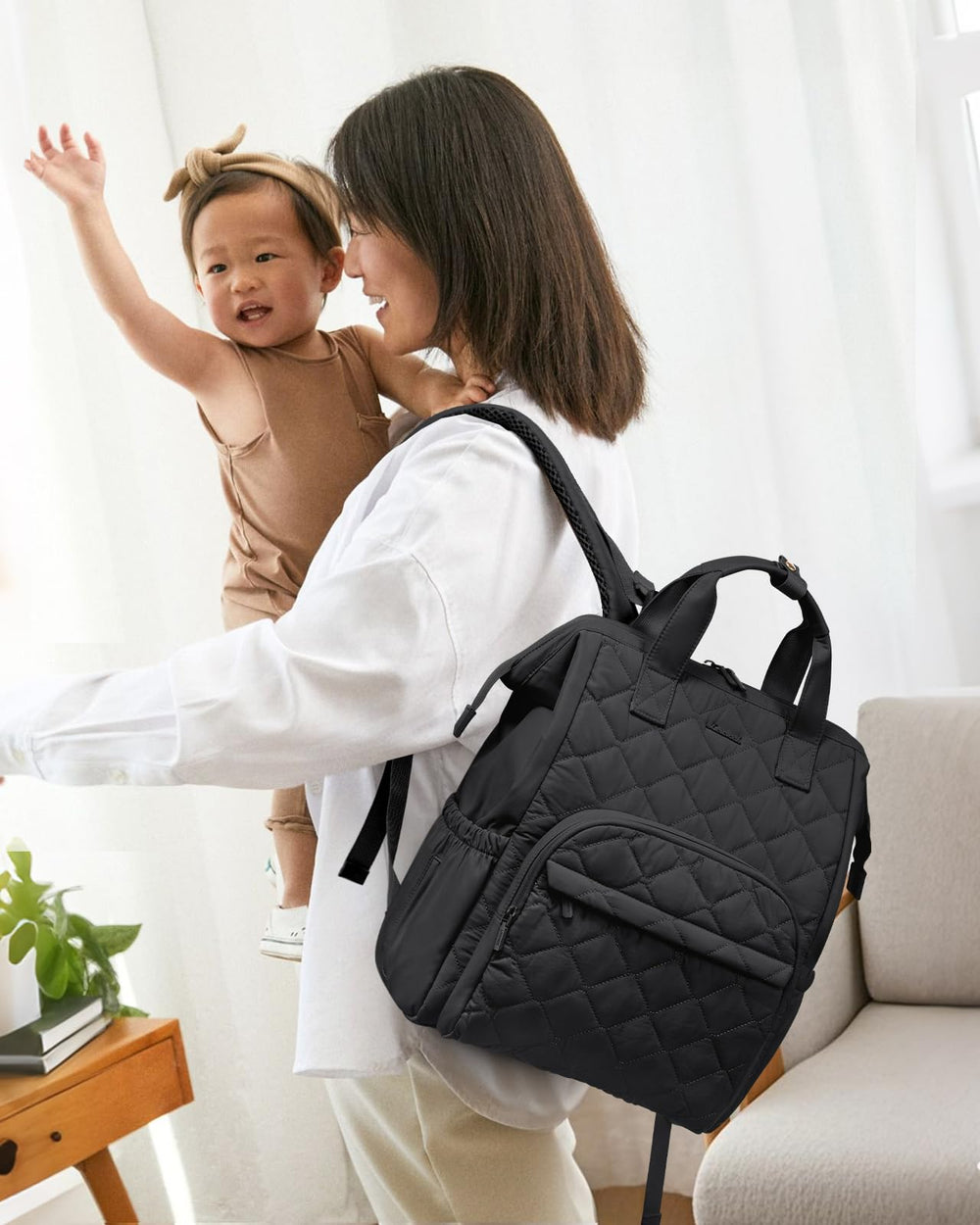 LOVEVOOK compact sleek design fits daily use while storing essentials.