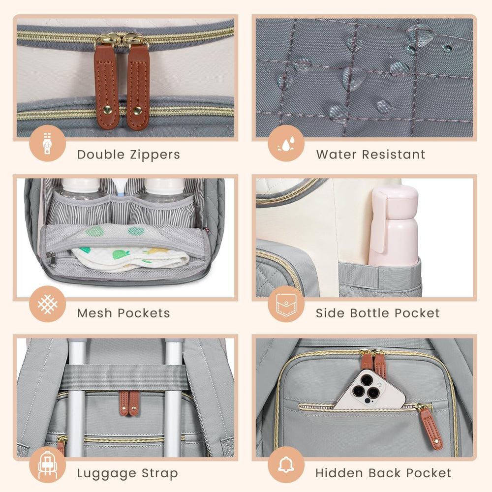 LOVEVOOK diaper backpack 18 pockets organize baby gear efficiently