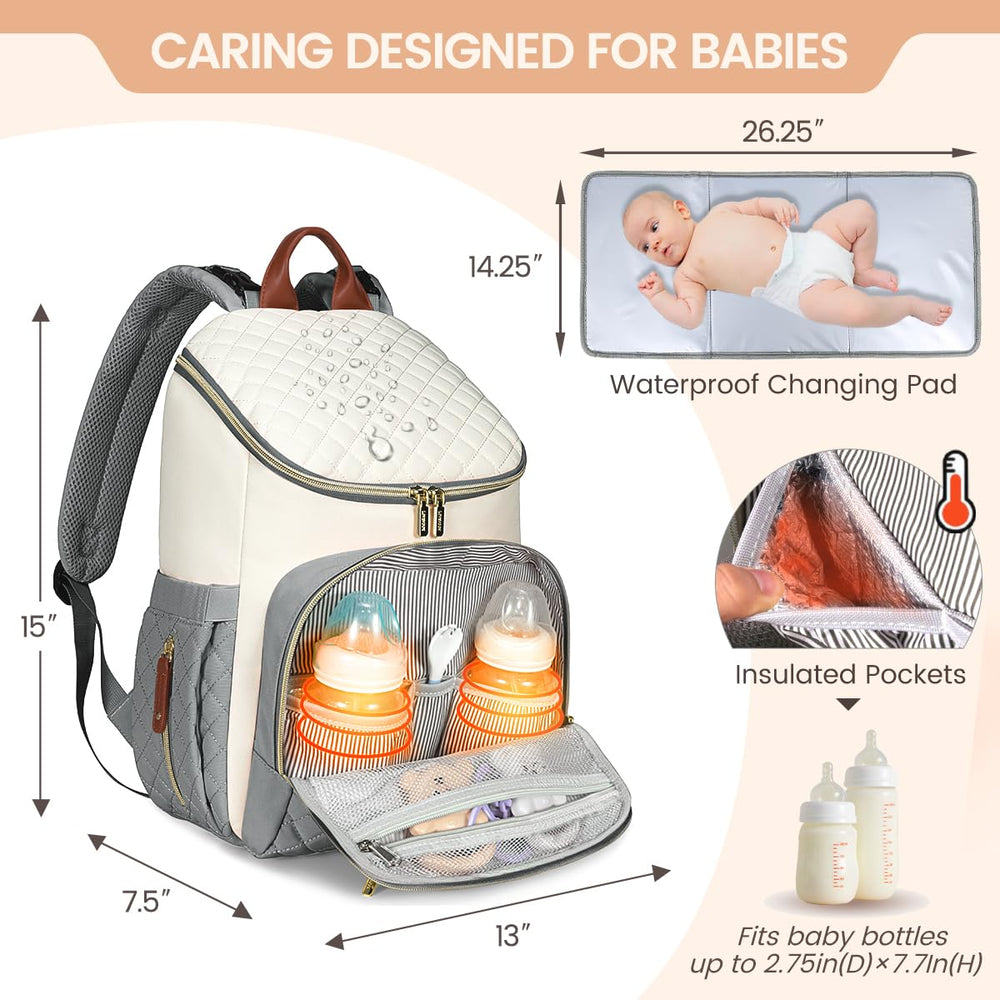 LOVEVOOK diaper backpack waterproof changing pad for easy cleanup