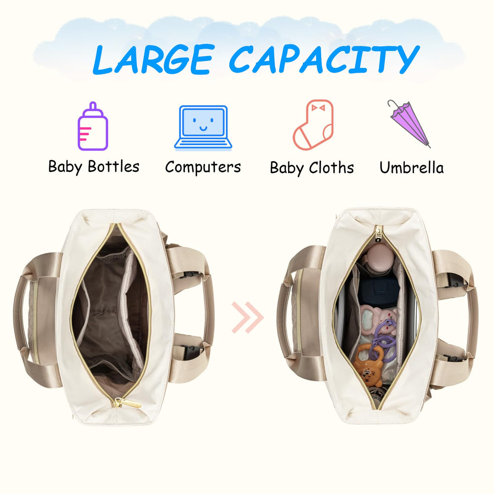 LOVEVOOK diaper bag backpack with multiple compartments keeps baby items organized