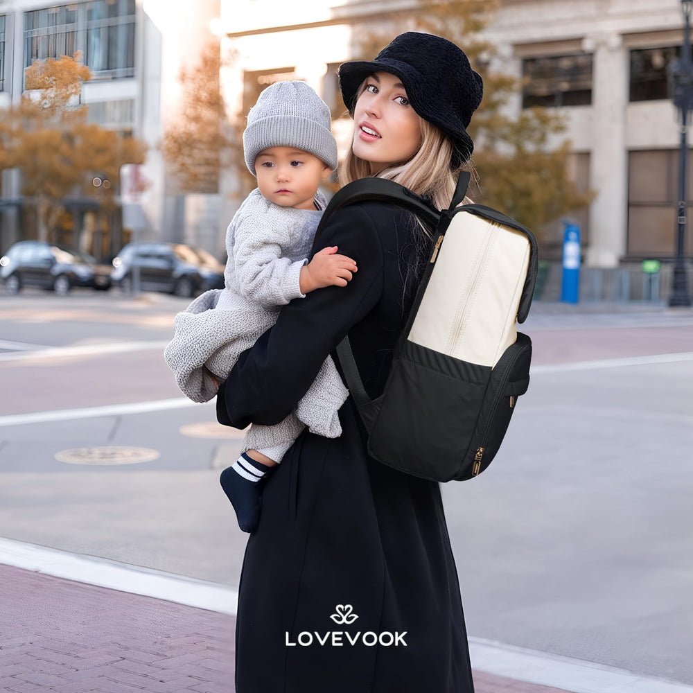 LOVEVOOK 360-degree hook secures the bag to luggage or stroller for travel.