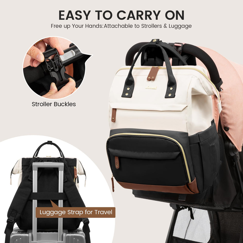 LOVEVOOK diaper bag backpack changing pad included supports comfortable on-the-go diaper changes.