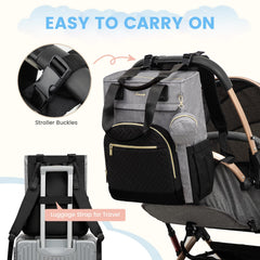 LOVEVOOK diaper bag backpack foldable changing pad unfolds into a clean changing surface.