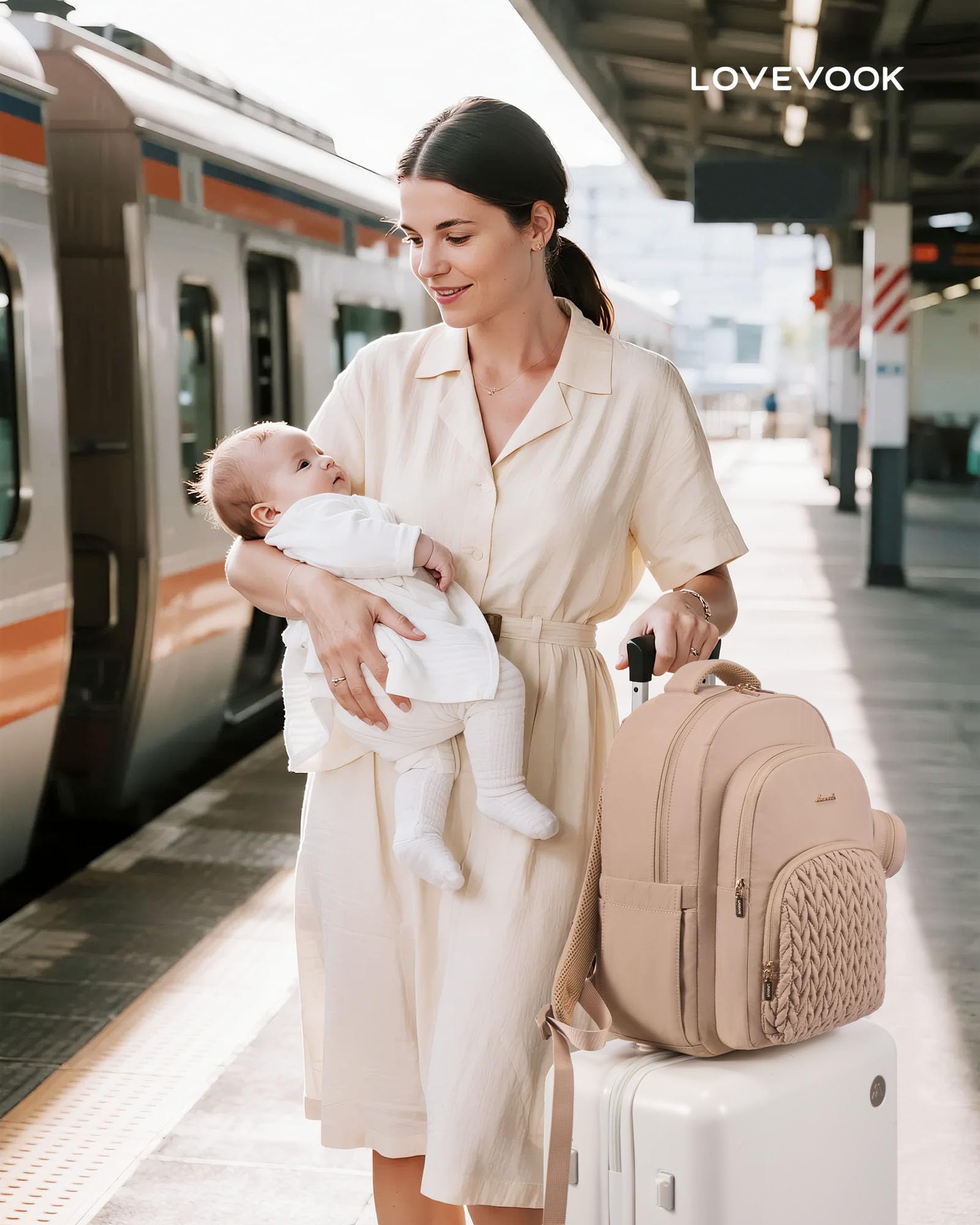LOVEVOOK diaper bag backpack insulated bottle pockets keep bottles at the right temp