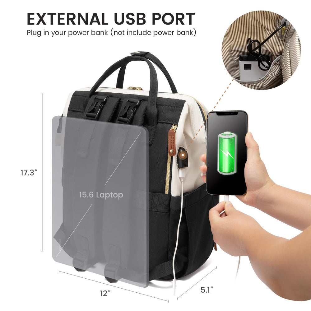 LOVEVOOK diaper bag backpack stroller straps attach securely for hands-free outings.