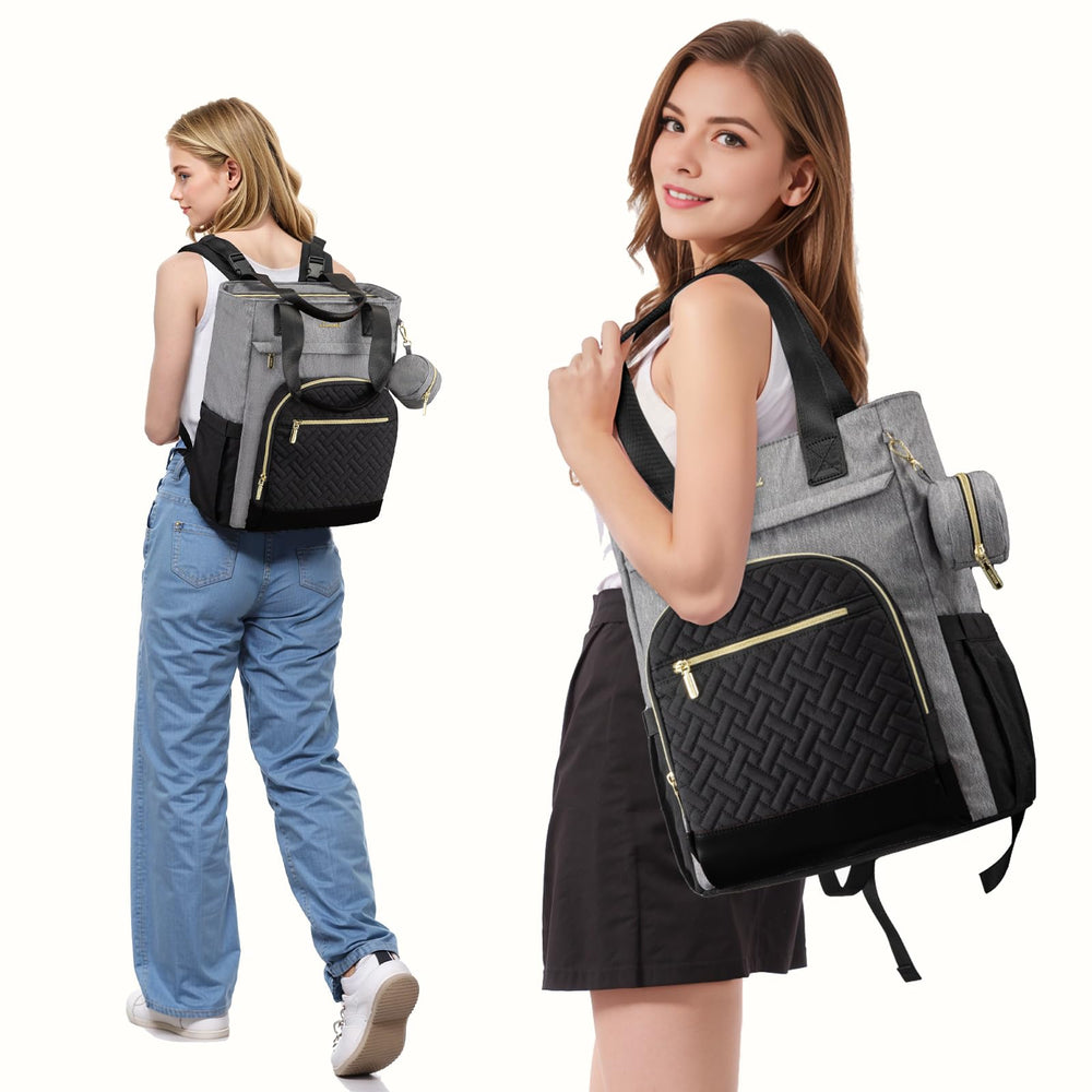 LOVEVOOK diaper bag luggage pass-through enables hands-free travel.