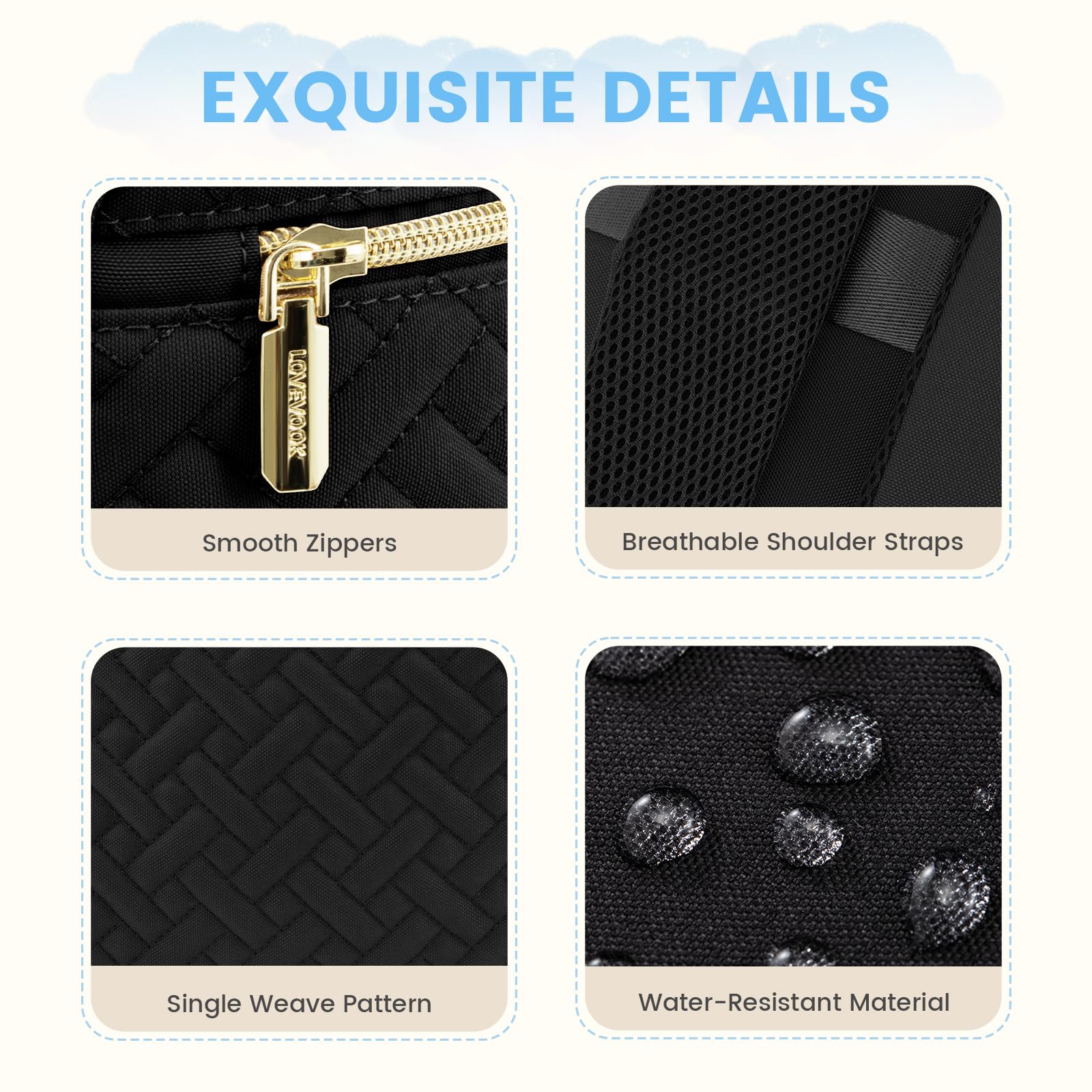 LOVEVOOK diaper bag temperature-controlled bags help maintain bottle temperature on outings.