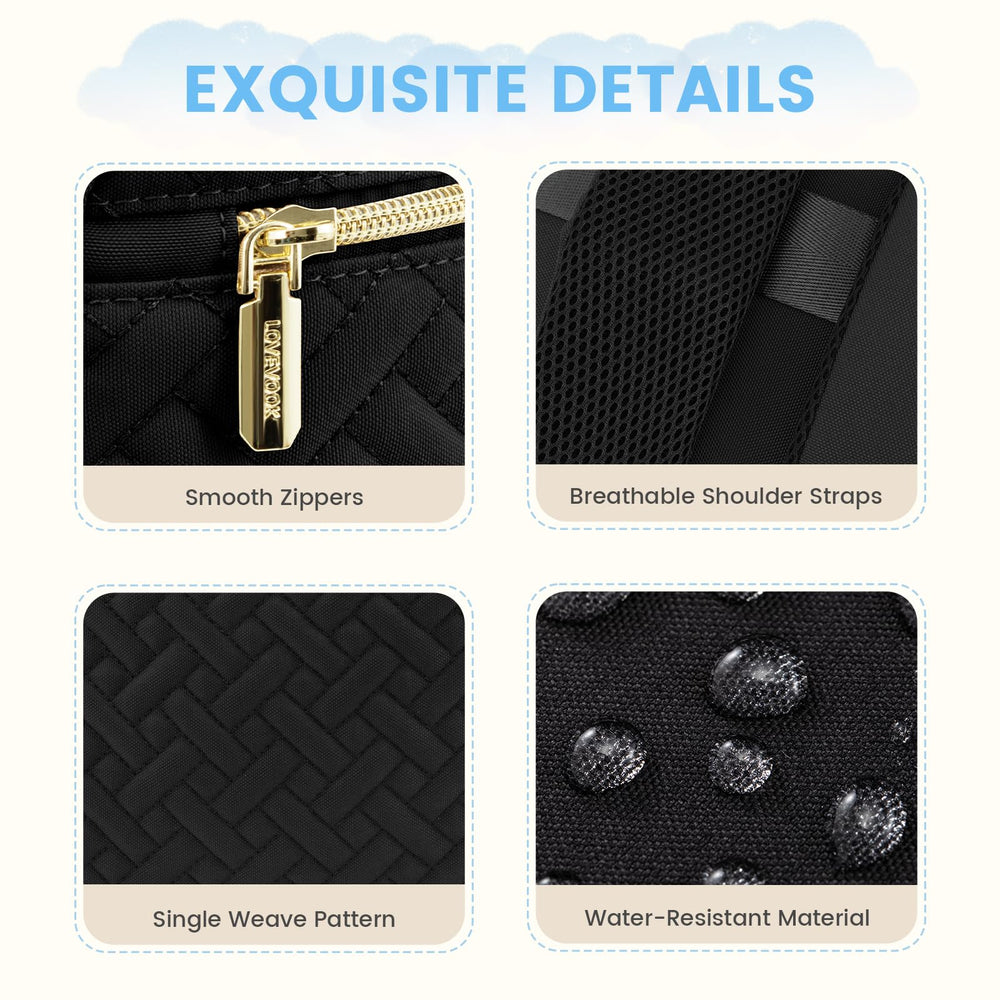 LOVEVOOK diaper bag temperature-controlled bags help maintain bottle temperature on outings.