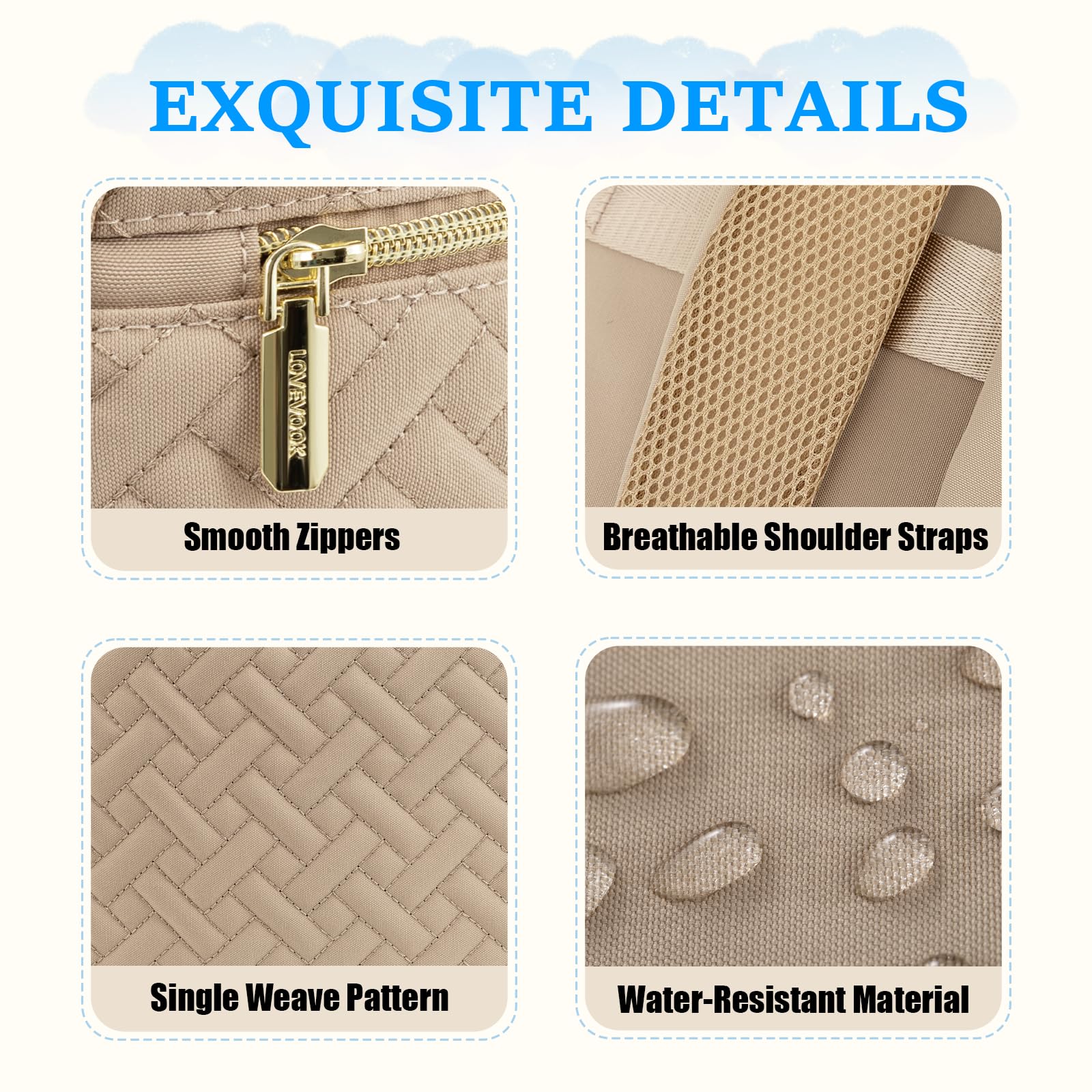 LOVEVOOK diaper bag backpack temperature-controlled pockets help maintain bottle temperature