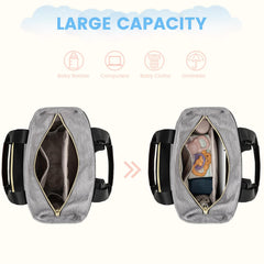 LOVEVOOK diaper bag waterproof material helps protect essentials in rain or spills.