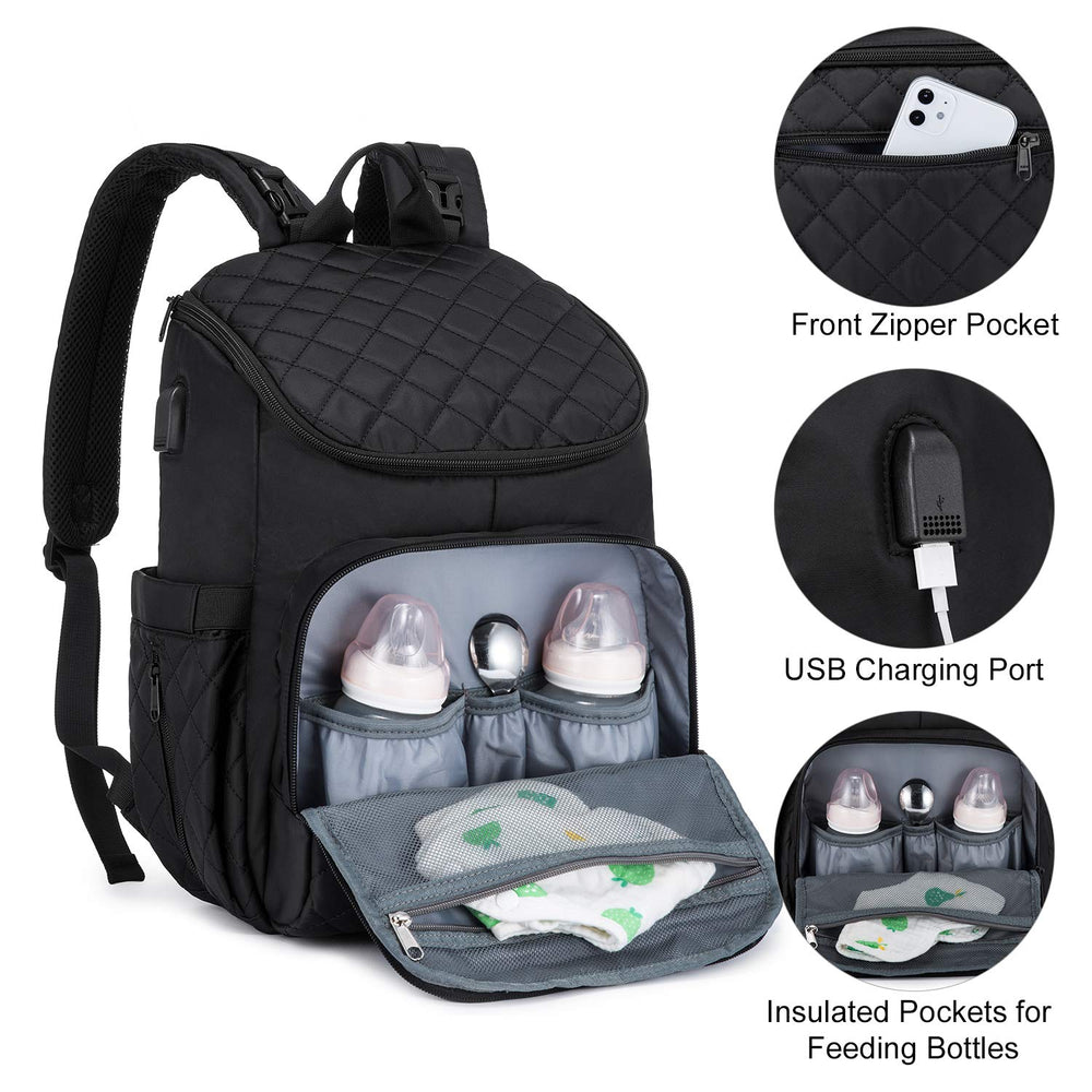 LOVEVOOK diaper bag backpack waterproof material protects contents in wet weather