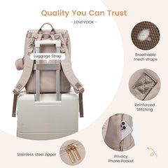 LOVEVOOK diaper bag insulated bottle compartments keep feeds at the right temperature.