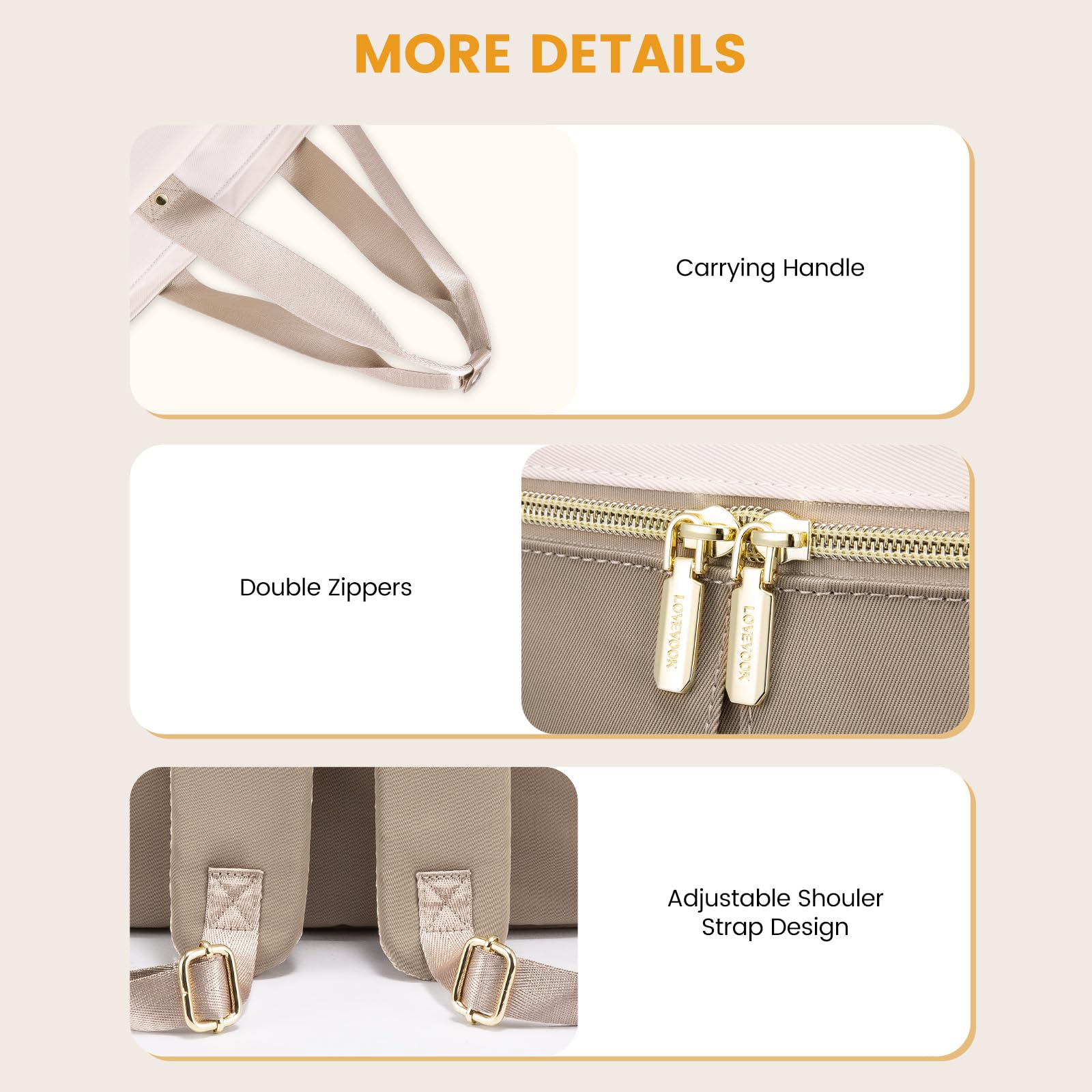 LOVEVOOK diaper bag organized interior supports effortless packing for two kids
