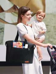 LOVEVOOK diaper bag tote separate pacifier box keeps small items clean and accessible.