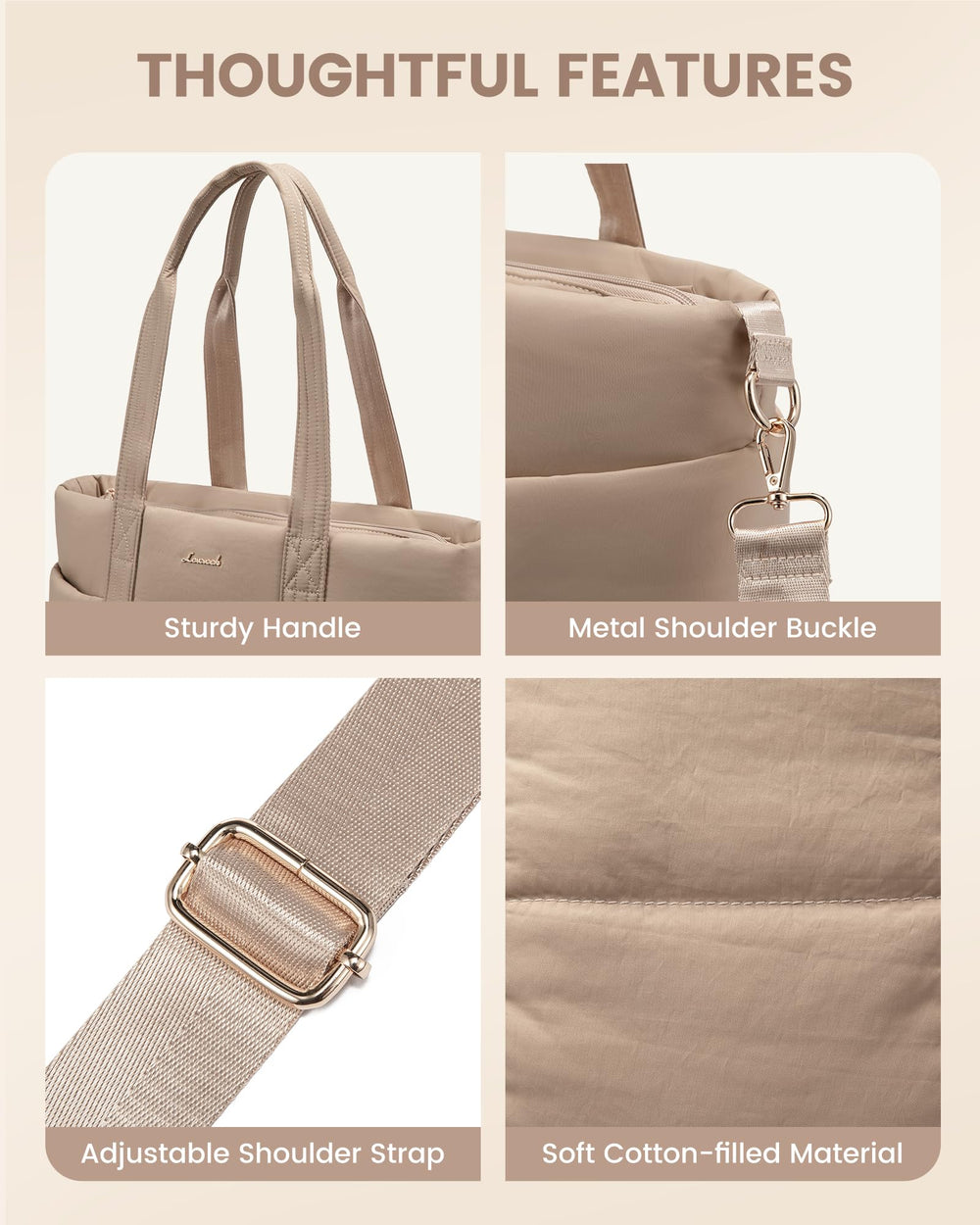 LOVEVOOK Diaper Bag Tote travel-ready for daily outings.