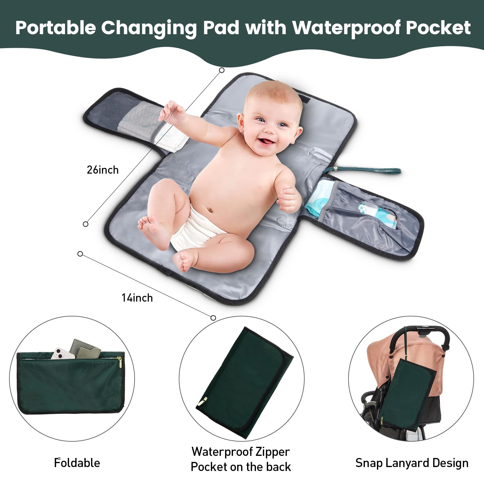LOVEVOOK waterproof fabric resists rain and spills during everyday outings.