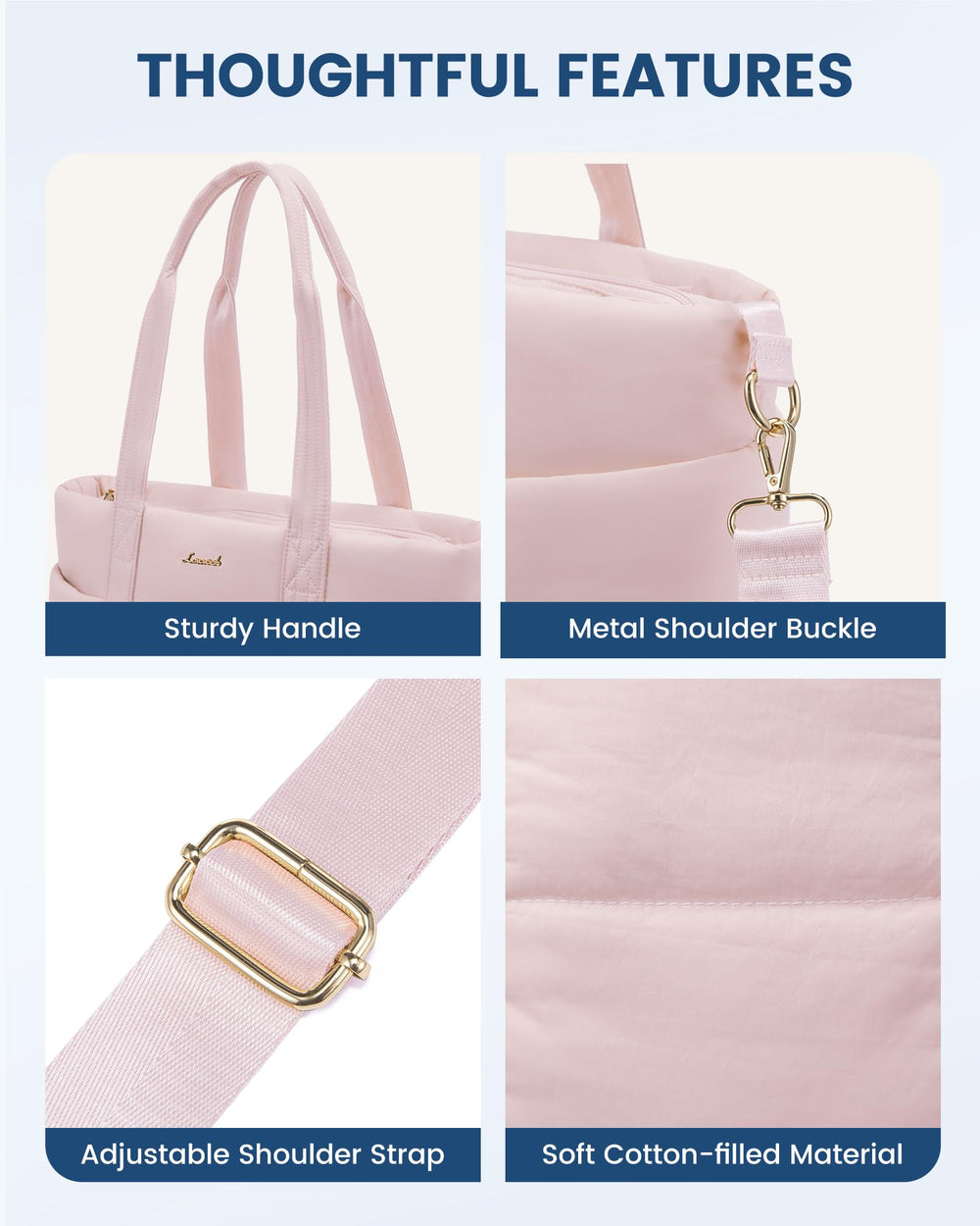 LOVEVOOK offers shoulder and crossbody carry for flexible everyday use.