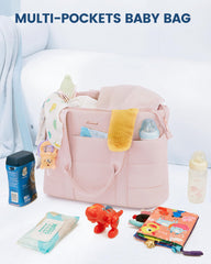 LOVEVOOK diaper tote includes roomy changing pad for convenient diaper changes.