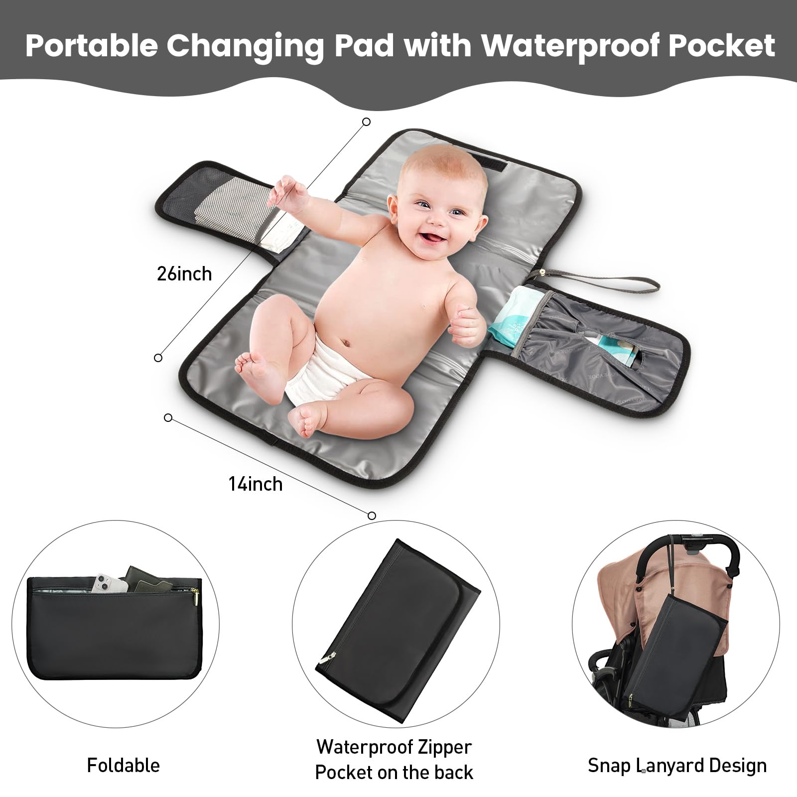 LOVEVOOK diaper bag laptop compartment fits up to 15.6 inch for work travel