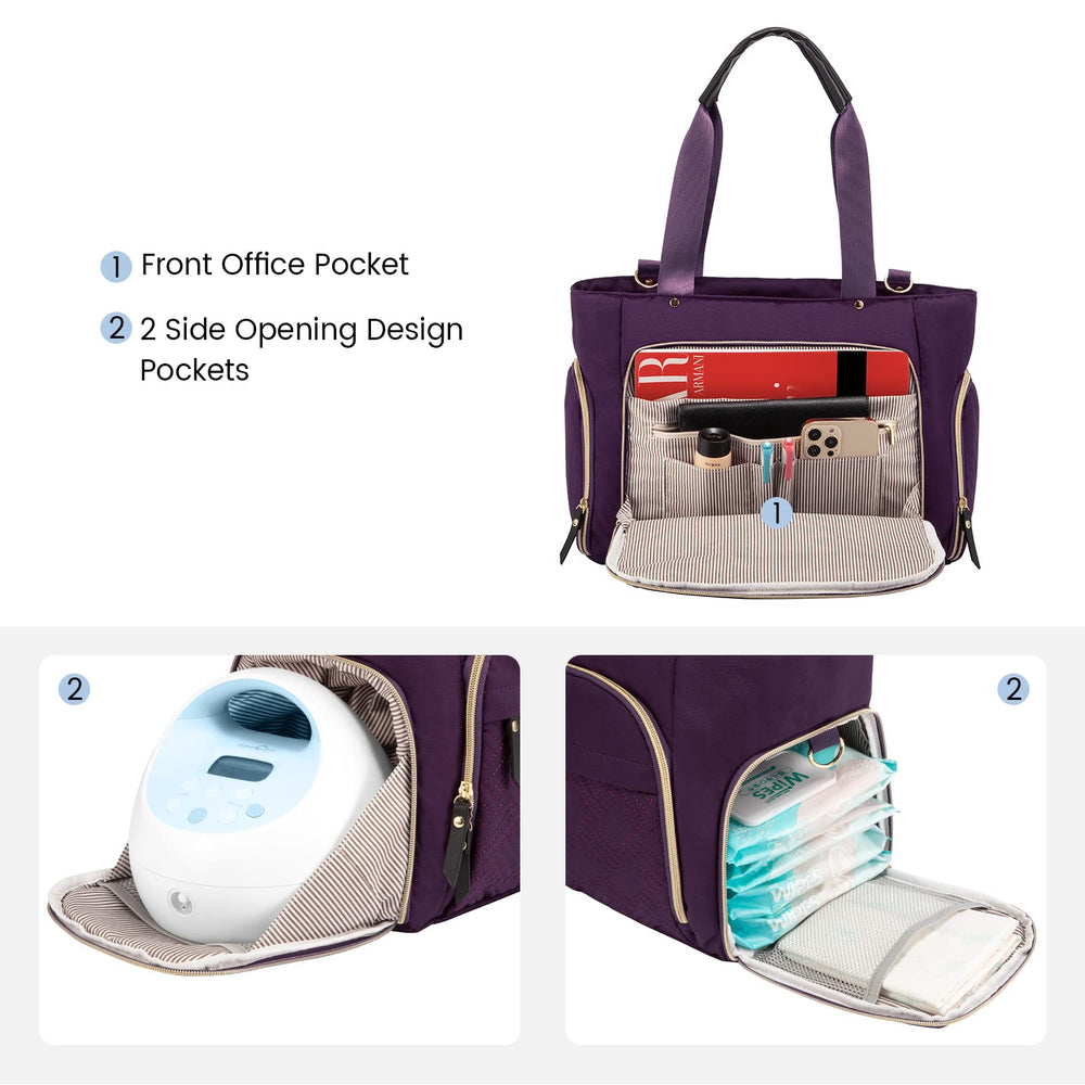LOVEVOOK 15-inch laptop pocket secures mom's work device during travel.