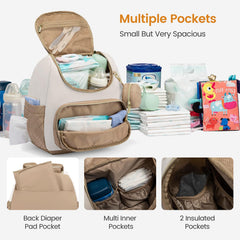 LOVEVOOK mini diaper bag backpack changing pad for easy diaper changes